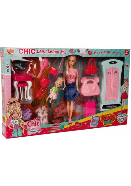 Cindy Makyaj Masalı Dolaplı Model Bebek Oyun Seti indirimleri
