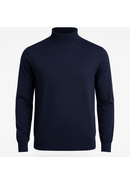 Slim Fit Polo Yarım Balıkçı Uzun Kol Erkek Triko - 7425