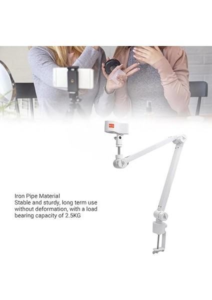 Mikrofon Bom Kolu, Masa Üstü Mikrofon Kolu, Podcast, Oyun Için 32 Ila 60 mm Çaplı Mikrofonlar Için 360 Derece Dönebilen Ayarlanabilir Mikrofon Kolu Standı fiyatları