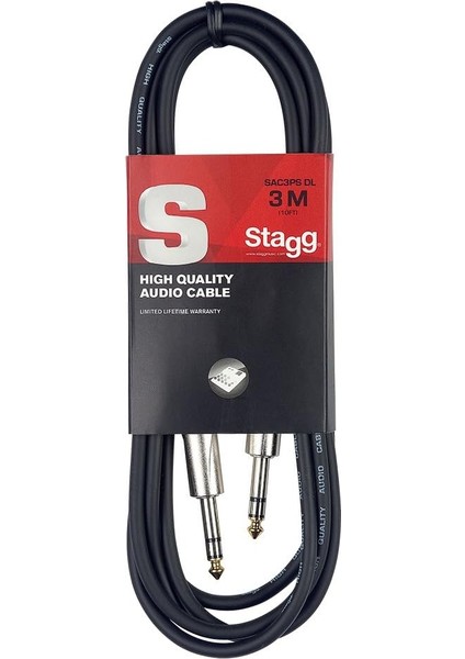 SAC3PS Dl Deluxe Symmetrisch Instrument-Kabel (Klinke Auf Klinke, 3m)