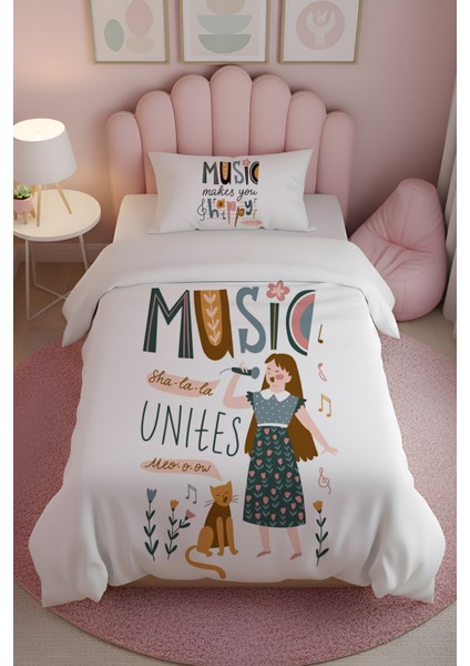 %100 Pamuk Tek Kişilik Nevresim Takımı