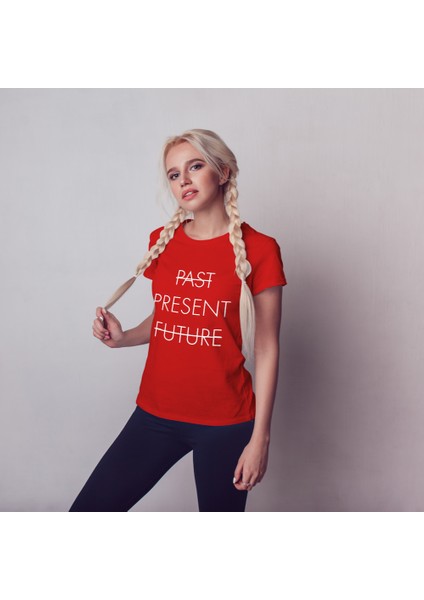 Past Present Future Tişört - Kırmızı fiyatları