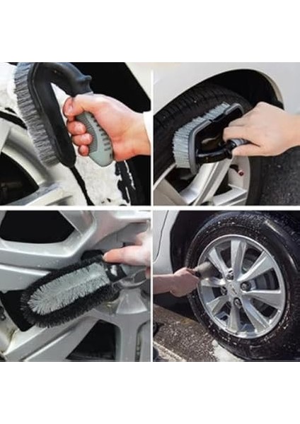 Profesyonel Mikrofiber 9 Parça Araç Temizleme Seti Araç Lastik Torpido Jant Yıkama Seti Araç Fırca Seti modelleri