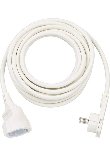 Kaliteli Plastik Uzatma Kablosu Yassı Fişli (Uzatma Kablosu Düz Iç Mekan Için 5 M Kablo) Beyaz