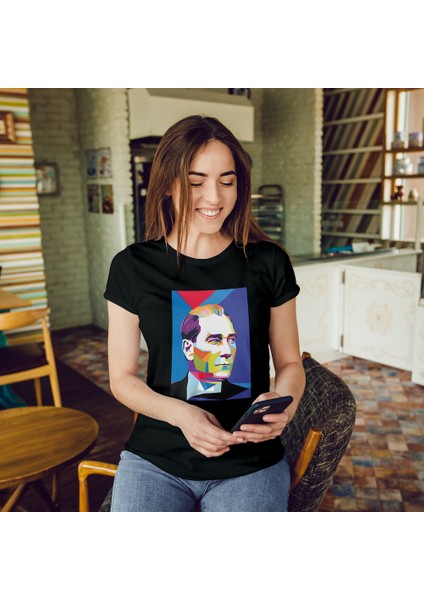 Atatürk Pop Art Tişört - Siyah fiyatları