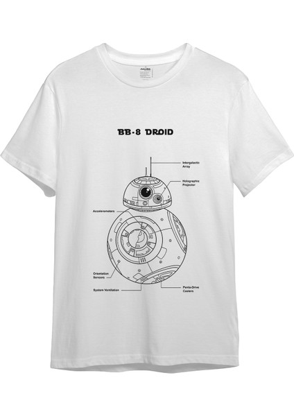 Bb-8 Tişört - Beyaz
