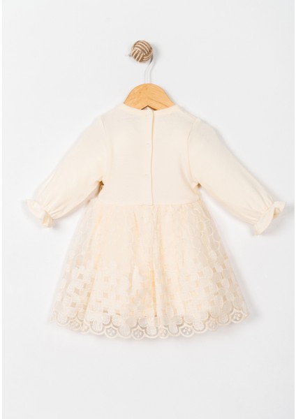 Kız Bebek Mevlütlük Dantelli Elbise Bandanalı modelleri