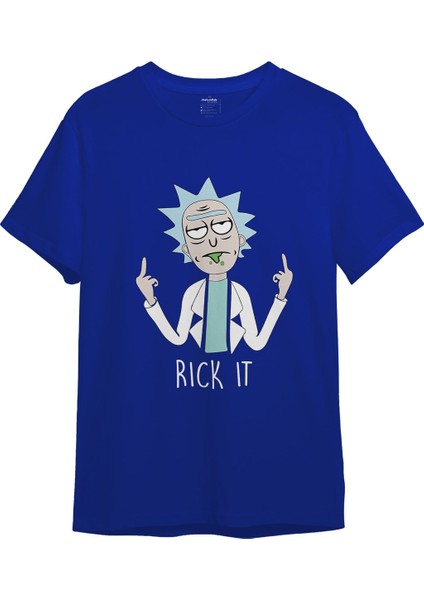 Rick It Tişört - Mavi