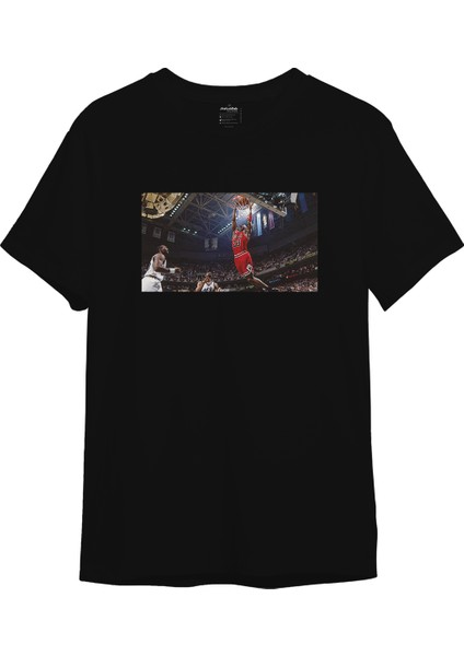 Michael Jordan Chicago Bulls 1997 Tişört - Siyah