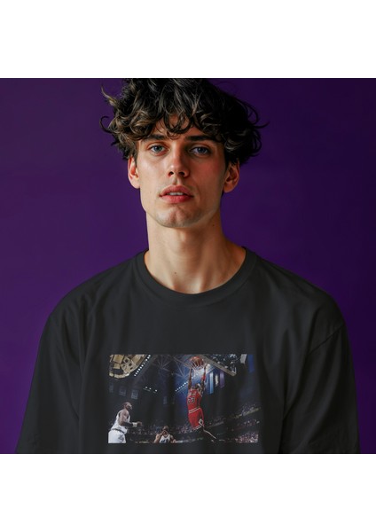 Michael Jordan Chicago Bulls 1997 Tişört - Siyah modelleri