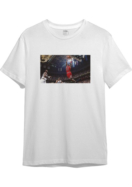 Michael Jordan Chicago Bulls 1997 Tişört - Beyaz