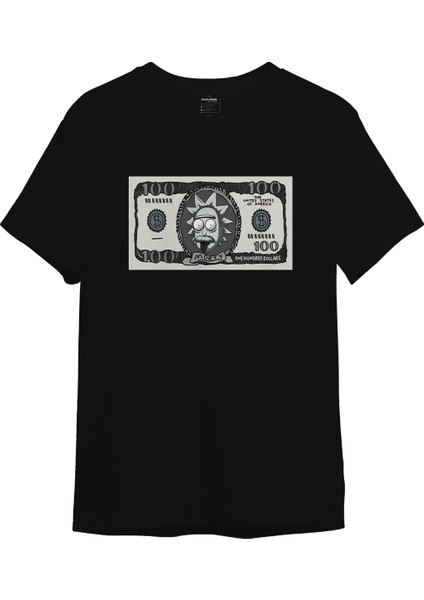 Morty Dollar Tişört - Siyah
