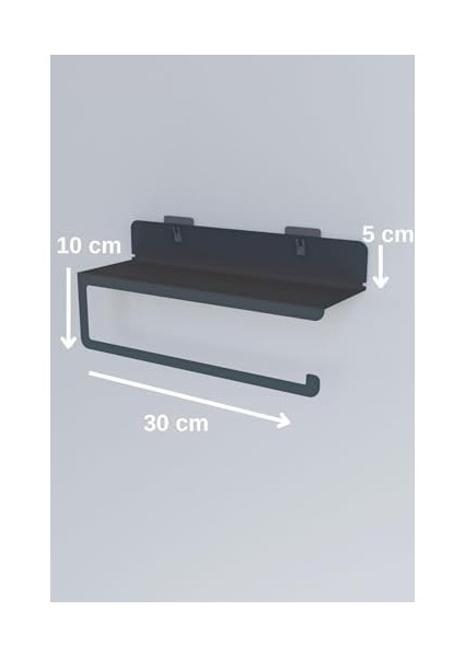 Ultra Güçlü Yapışkanlı Siyah Metal Baharatlık Raflı Havluluk, Kağıt Havlu Tutucu MT94S fiyatları