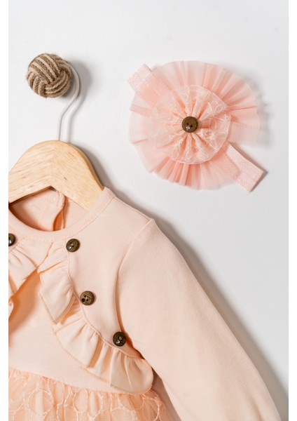 Kız Bebek Mevlütlük Dantelli Elbise Bandanalı fırsatları