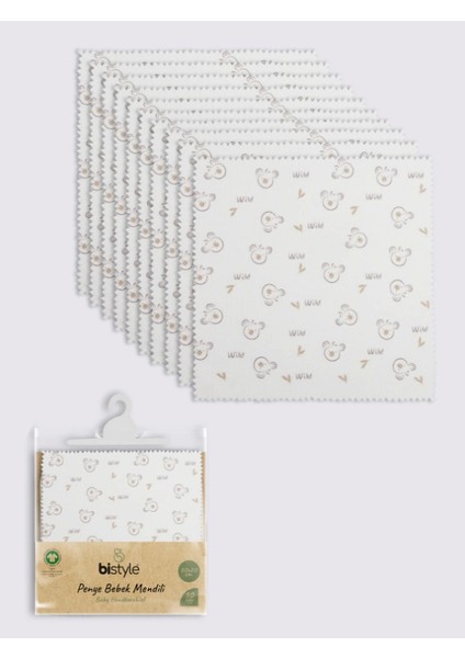 Bfs Bistyle Koala 20X20 10'lu Penye Mendil 90165 Ekru