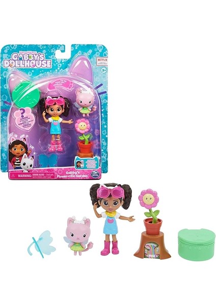 Dollhouse 2 Oyuncak Figürlü Flower-Rific Bahçe Seti (2 Aksesuar, Teslimat ve Mobilya Parçası)