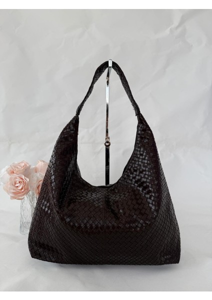 Örgü Deri Omuz Çantası Hobo Çanta – Omuz Askılı, Yumuşak Deri, Günlük & Şık Spacious Shoulder Bag