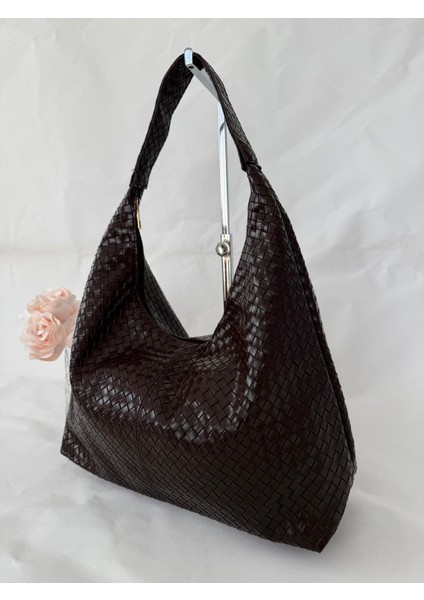 Örgü Deri Omuz Çantası Hobo Çanta – Omuz Askılı, Yumuşak Deri, Günlük & Şık Spacious Shoulder Bag fiyatları