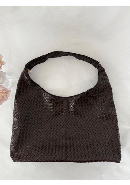 Örgü Deri Omuz Çantası Hobo Çanta – Omuz Askılı, Yumuşak Deri, Günlük & Şık Spacious Shoulder Bag fırsatları