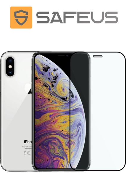 iPhone Xs Tam Kaplayan Toz Filtreli Parmak Izi Bırakmayan Safir Ekran Koruyucu Cam