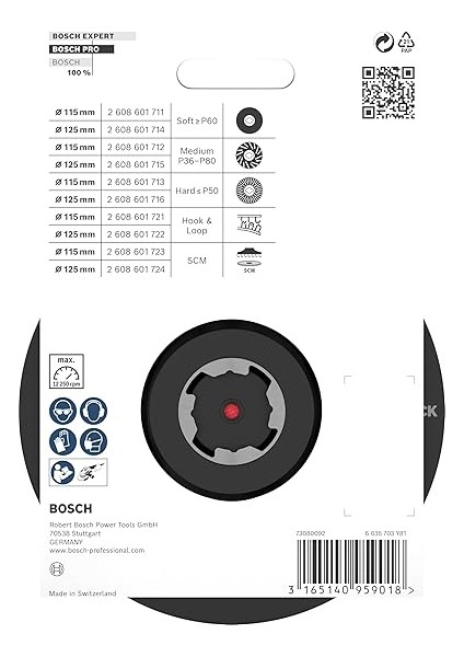 Professional Destek Diski (Cırt Cırtlı, X-Lock Ile), 2608601722 modelleri