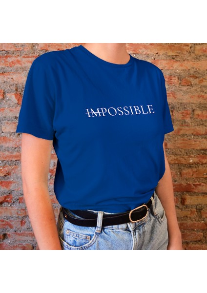 Impossıble Tişört - Mavi modelleri