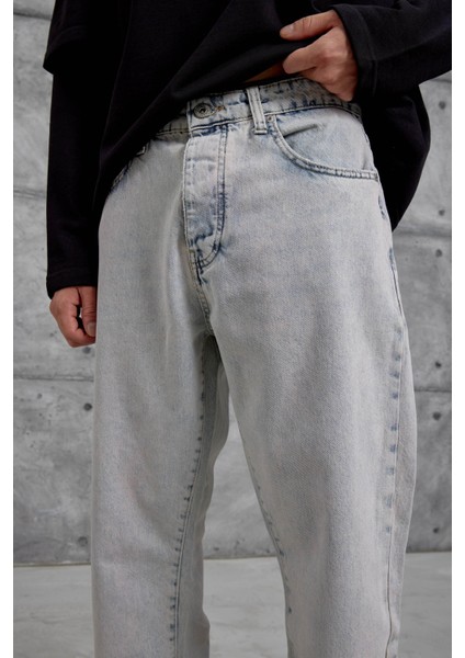 16323 Yıkamalı Baggy Jean