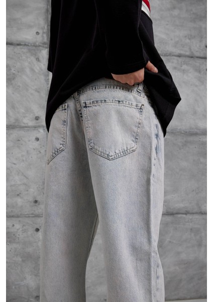 16323 Yıkamalı Baggy Jean