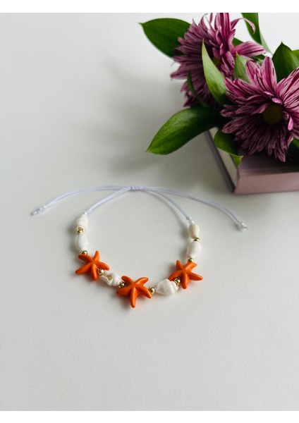 Deniz Yıldızlı Deniz Kabuklu Makrome Bileklik fiyatları