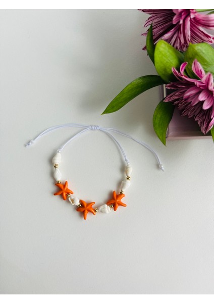 Deniz Yıldızlı Deniz Kabuklu Makrome Bileklik modelleri