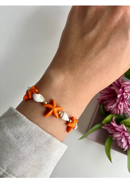 Deniz Yıldızlı Deniz Kabuklu Makrome Bileklik fırsatları