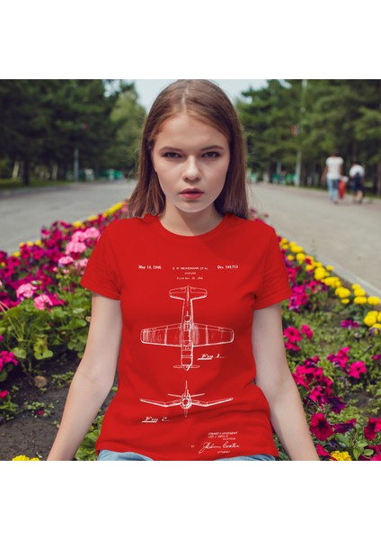 F4U Corsair Tişört - Kırmızı fiyatları