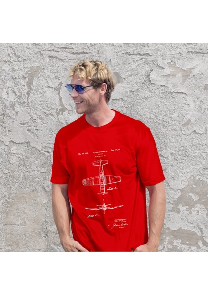 F4U Corsair Tişört - Kırmızı modelleri