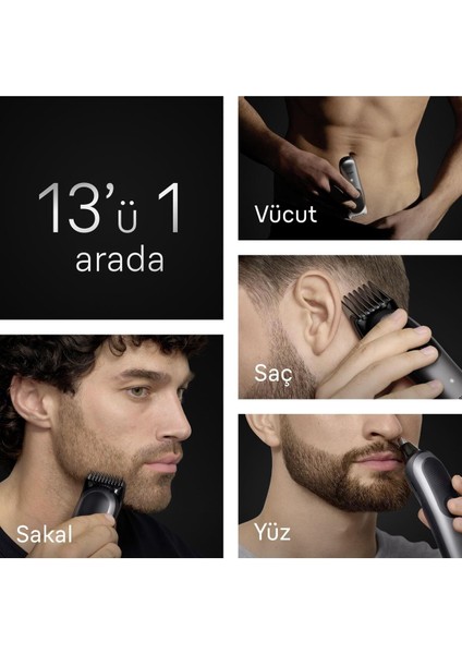 Erkek Saç, Sakal ve Vücut Bakım Makinesi 7, 13'ü 1 Arada Tıraş Kiti+Taşıma Çantası (Onerous ) fırsatları
