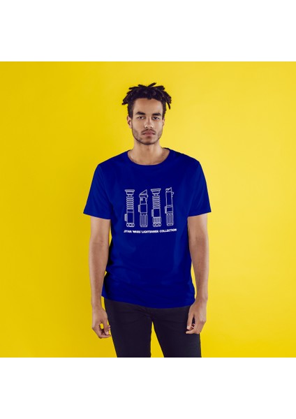 Star Wars Lightsaber Collection Tişört - Mavi modelleri