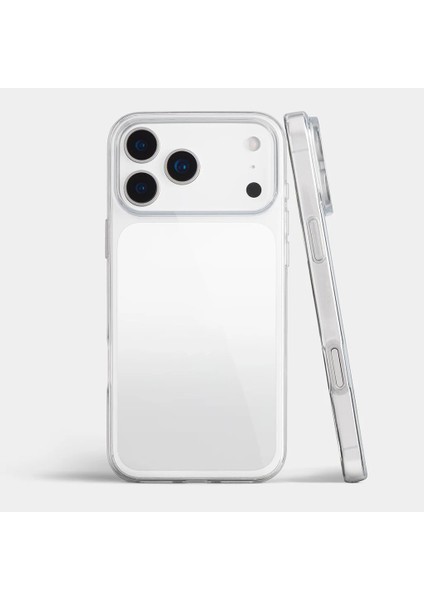 Apple iPhone 17 Promax ile Uyumlu Kapak 1mm Şeffaf Süper Silikon Kılıf