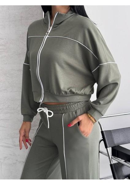 Kadın Fermuarlı Palazzo Şık Spor Eşofman Takım fırsatları