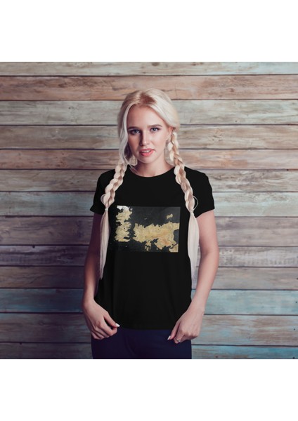 Game Of Thrones Map Tişört - Siyah fiyatları