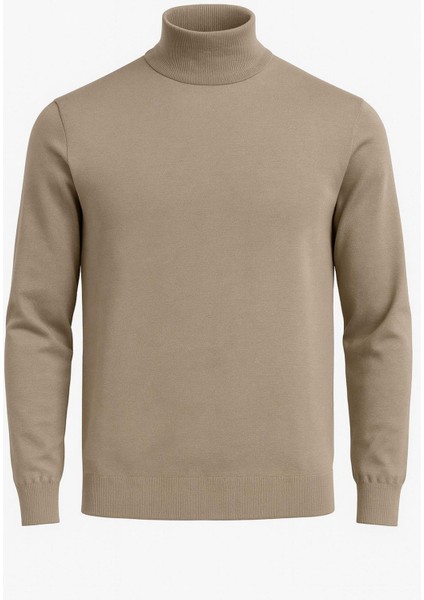 Slim Fit Polo Yarım Balıkçı Uzun Kol Erkek Triko - 7425