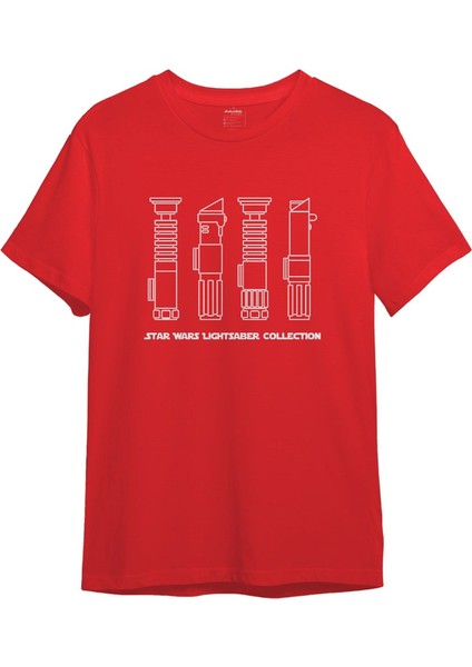 Star Wars Lightsaber Collection Tişört - Kırmızı