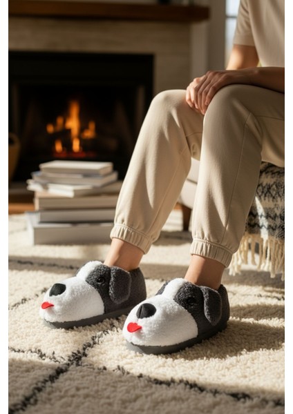 Panduf Hayvan Figürlü Peluş Tüylü Ev Ayakkabısı Yumuşak Taban Ev Botu fiyatları
