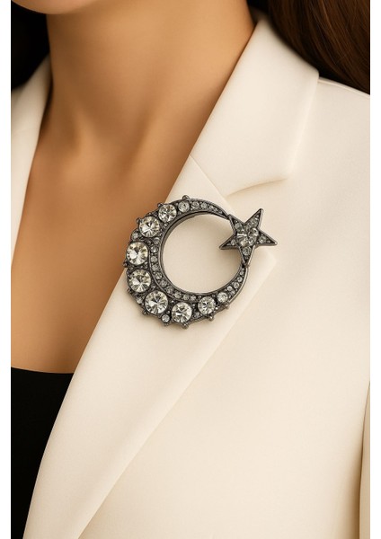 Ay Yıldız Broş - Türk Bayrağı Broş