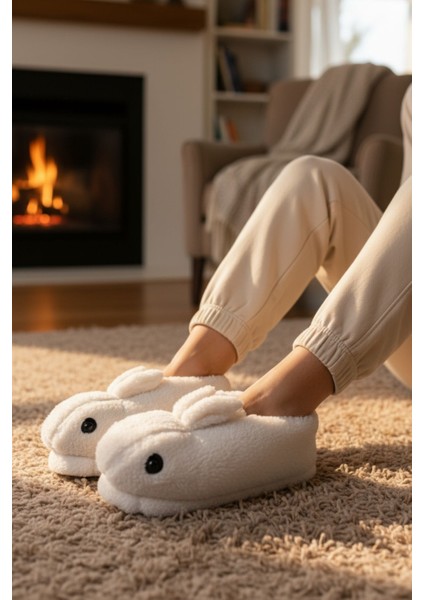 Panduf Hayvan Figürlü Peluş Tüylü Ev Ayakkabısı Yumuşak Taban Ev Botu fiyatları