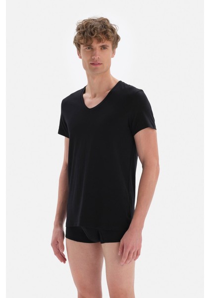 Erkek Pamuklu V Yaka Atlet D5030