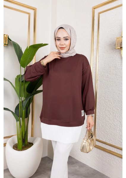 Kadın Piliseli Modal Kumaş Tunik