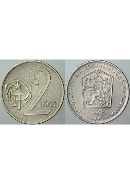 Çekoslovakya 2 Koruna 1973 Sosyalist Dönem.