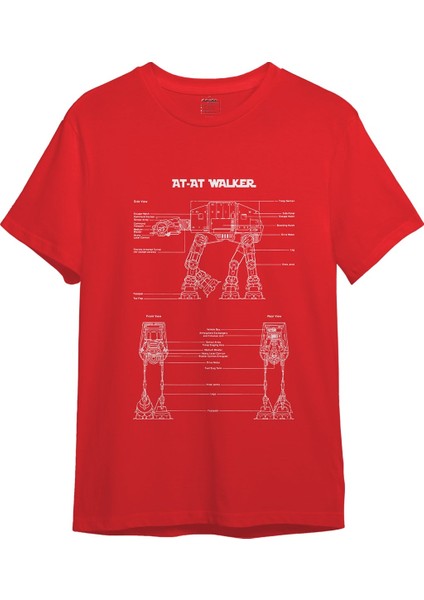 At-At Walker Tişört - Kırmızı