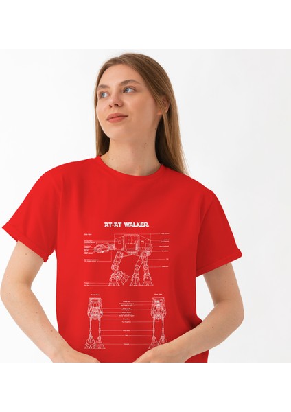 At-At Walker Tişört - Kırmızı fiyatları