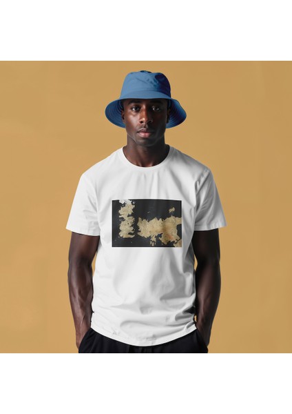 Game Of Thrones Map Tişört - Beyaz fırsatları