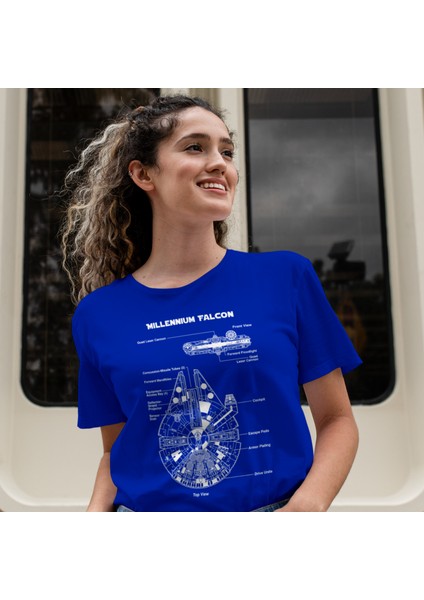 Millennium Falcon Tişört - Mavi fiyatları